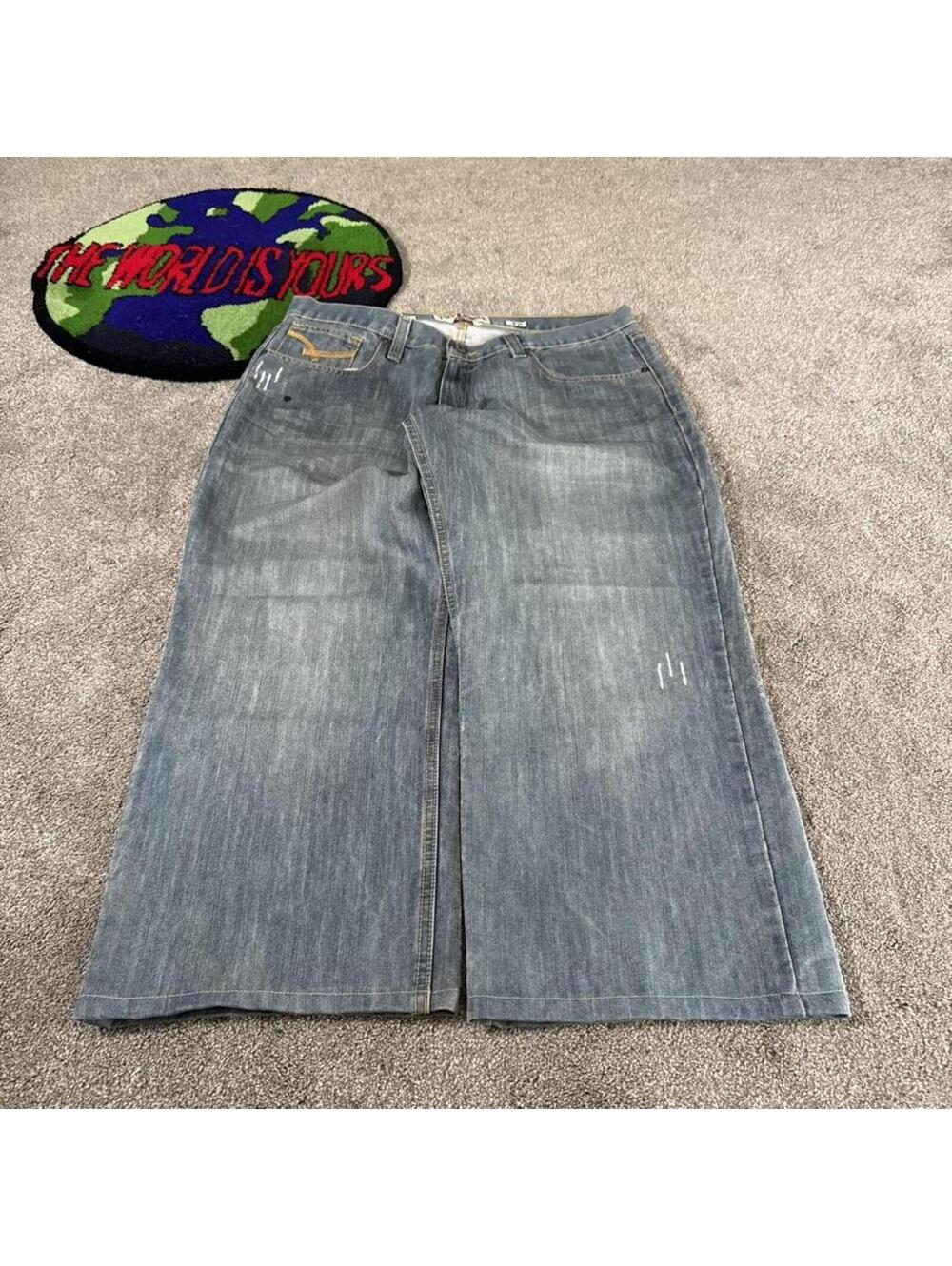 vintage y2k super baggy jorts 2000’s ecko united denim